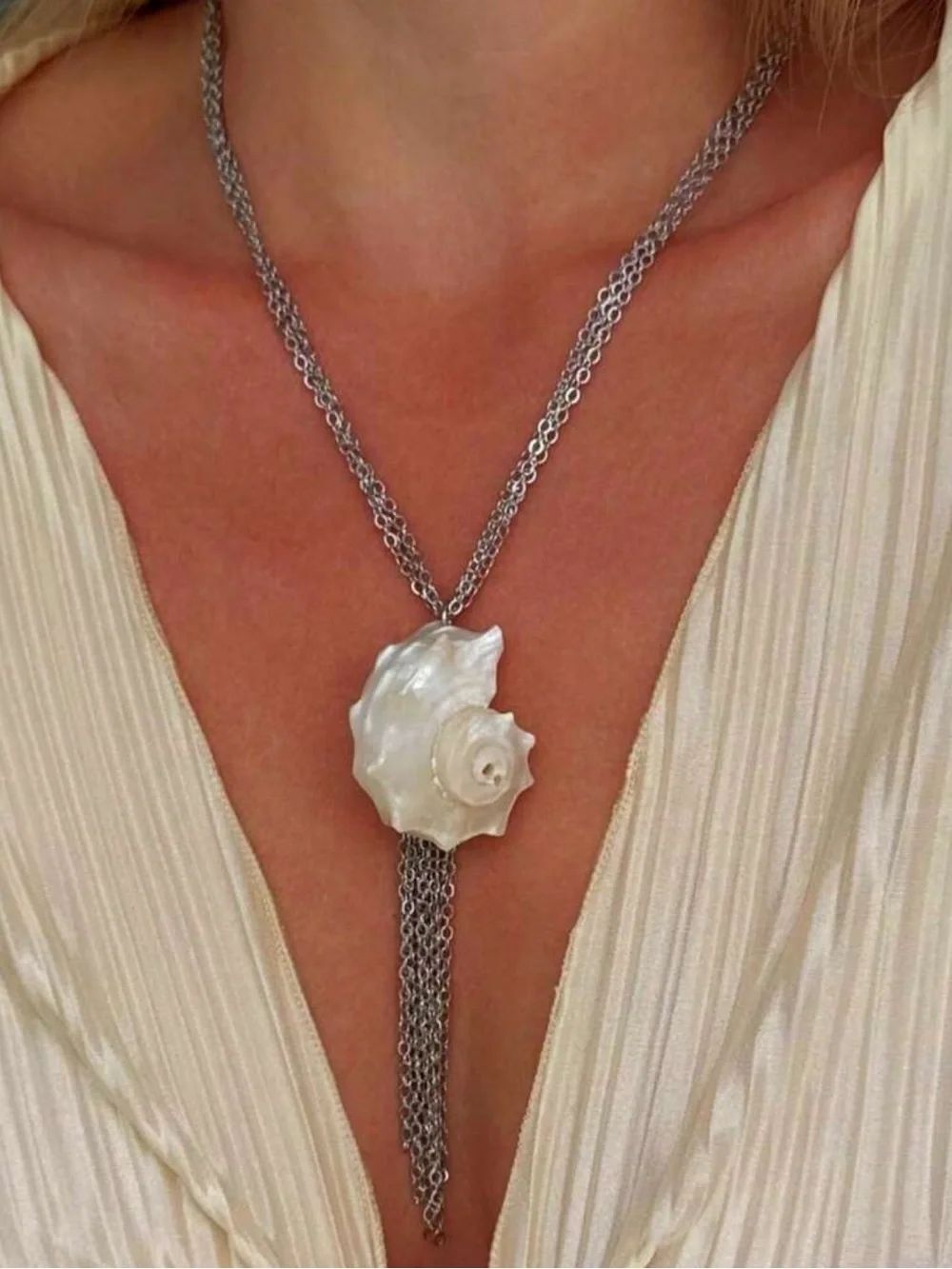 Shell Tassel Necklace N2378
